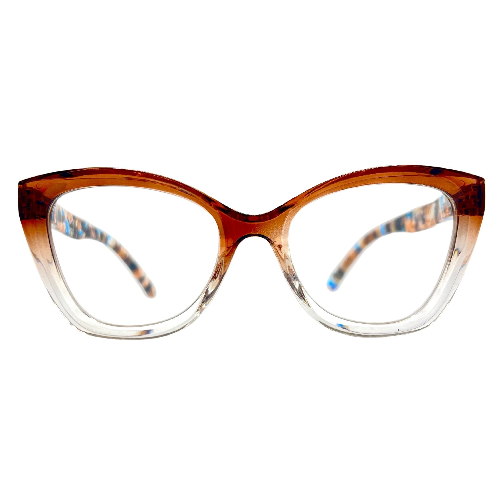 Scarlet Amber – Lentes de Lectura Presbicia para Mujer Cat-Eye Degradé