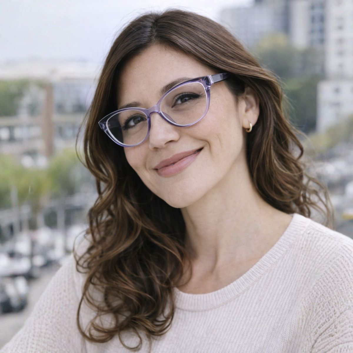 Crystaline Lilac – Lentes de Lectura Morado Translúcido para Mujer