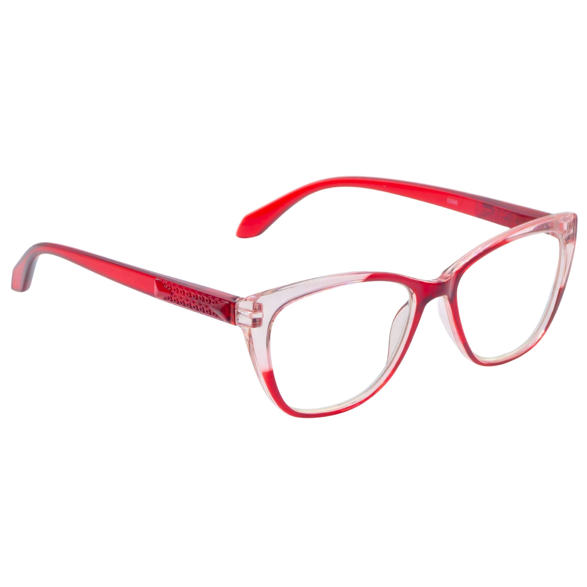 Elara Ruby Crystal – Lentes de Lectura Cat-Eye para Mujer con Filtro Azul