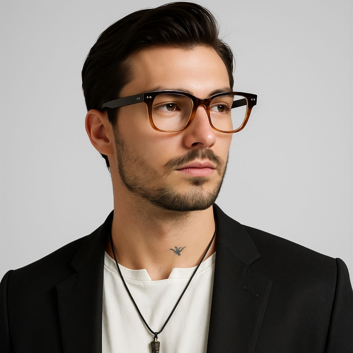 Vector TerraCore – Lentes de Lectura Negro/Terracota para Hombre