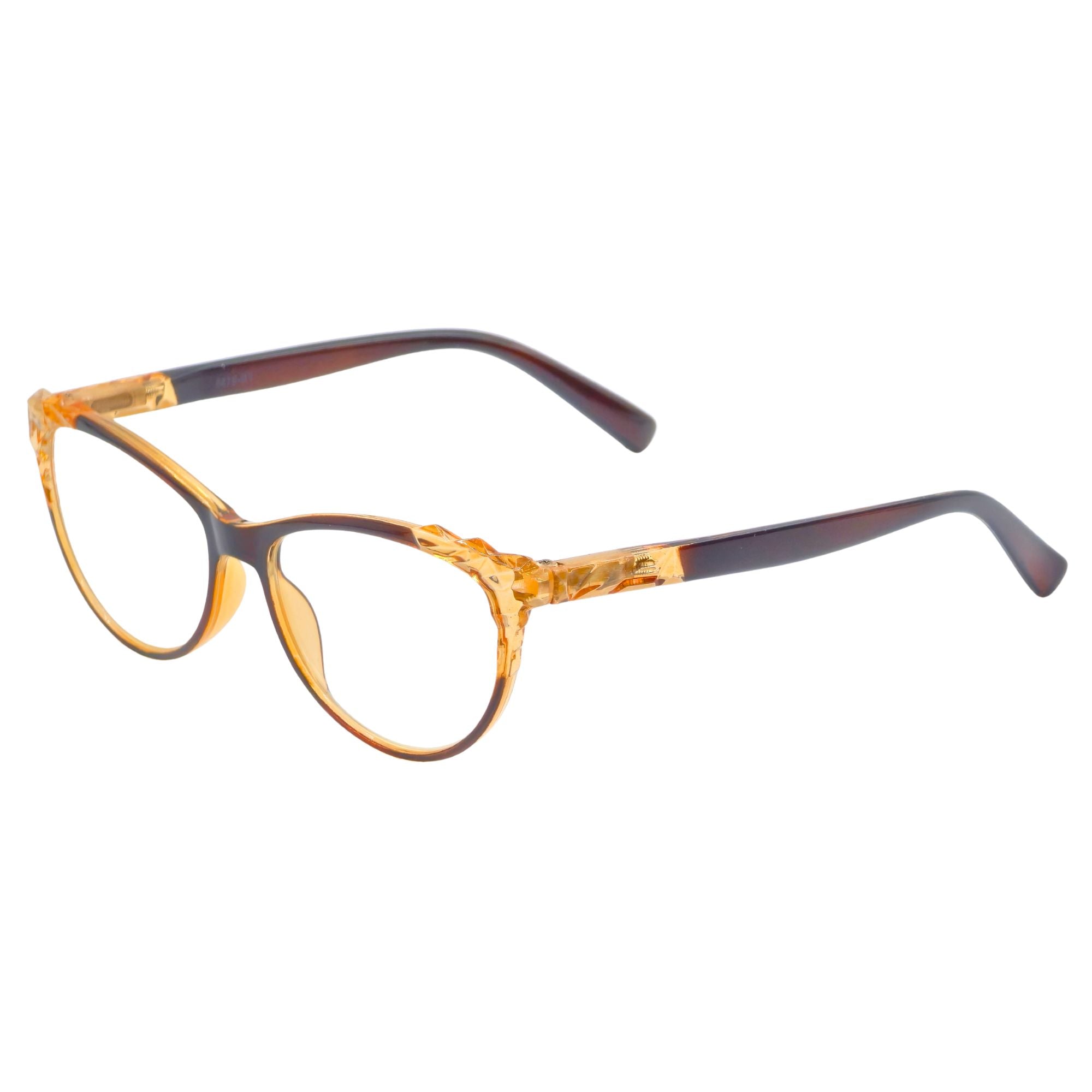 Aurora Amber Crystal – Lentes de Lectura Ámbar Translúcido para Mujer