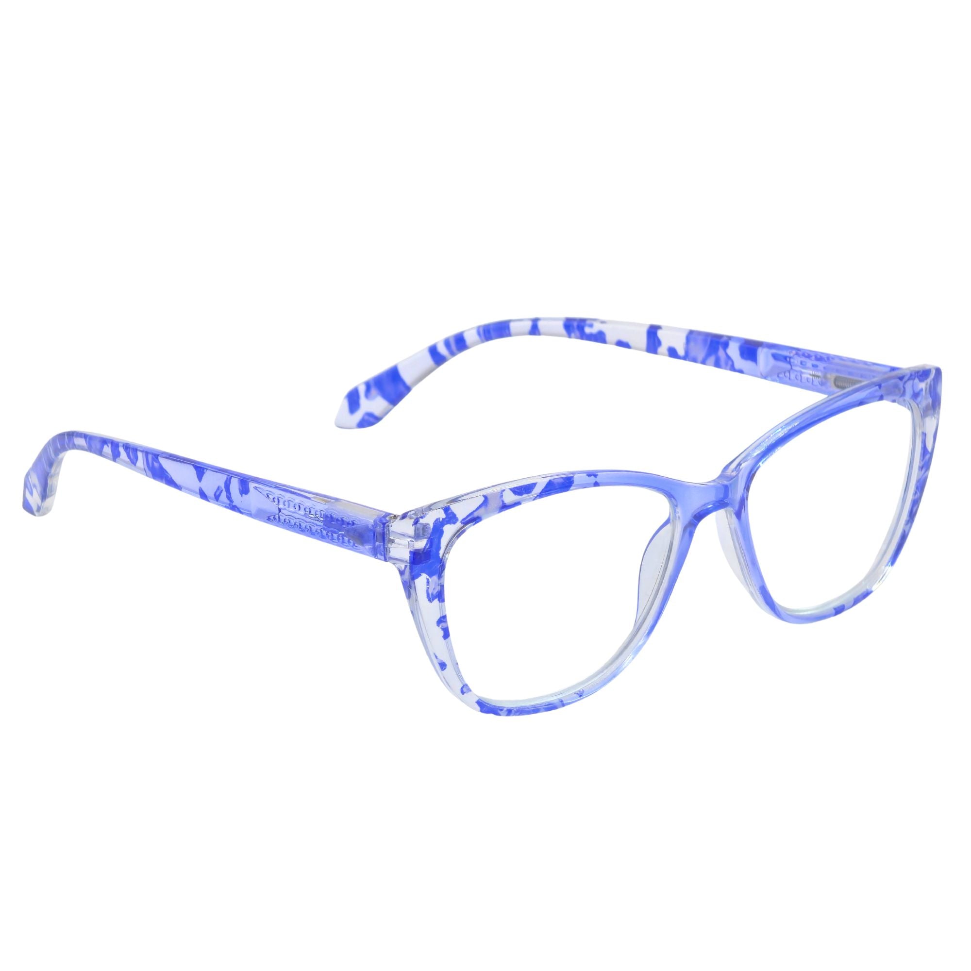 Elara Sapphire Marble – Lentes de Lectura Cat-Eye para Mujer con Filtro Azul