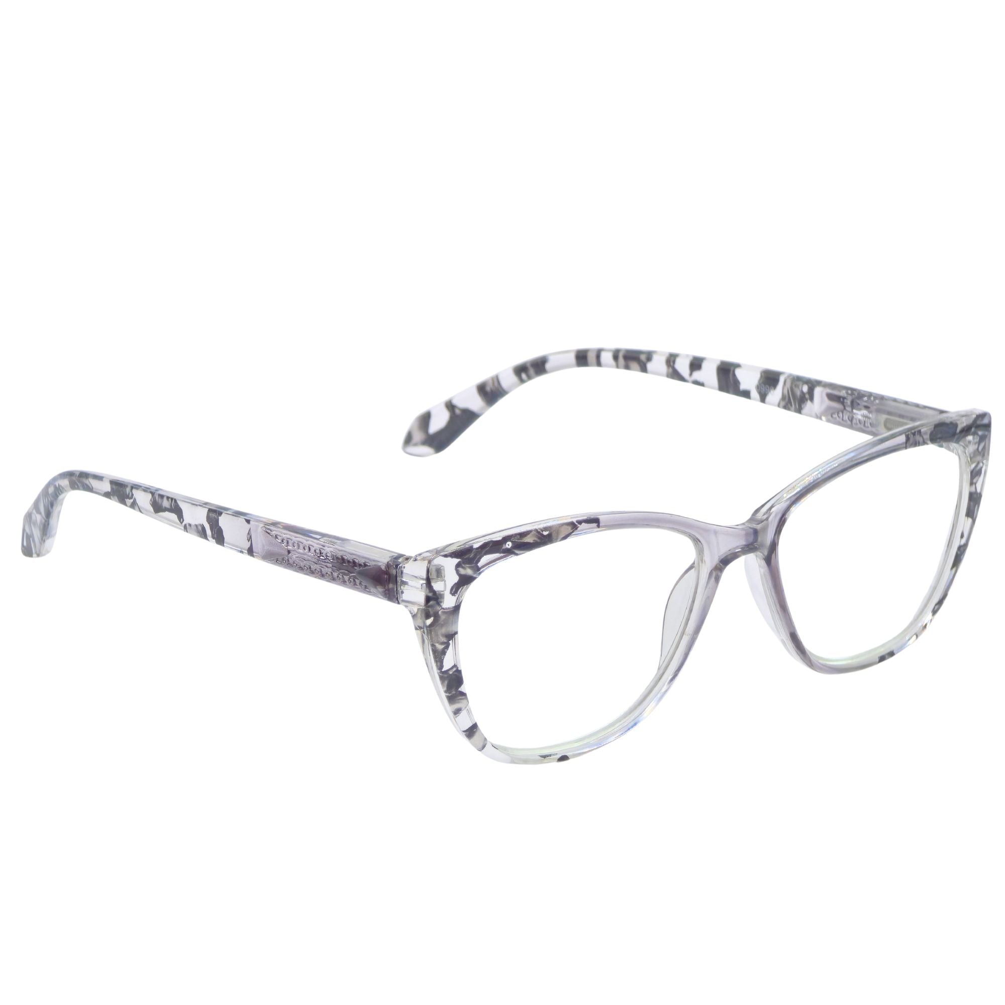 Elara Onyx Marble – Lentes de Lectura Cat-Eye para Mujer con Filtro Azul