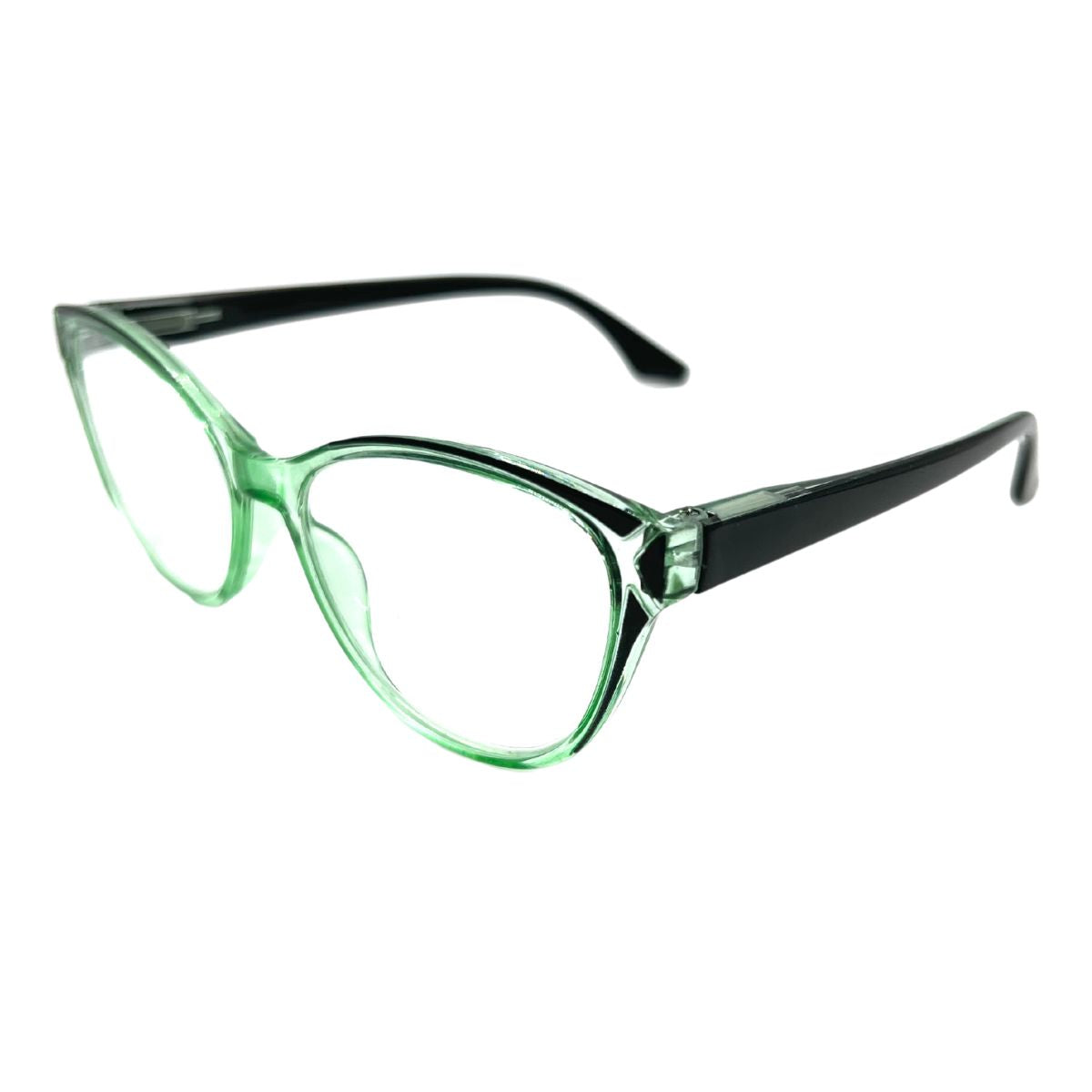 Crystaline Jade – Lentes de Lectura Verde Translúcido para Mujer