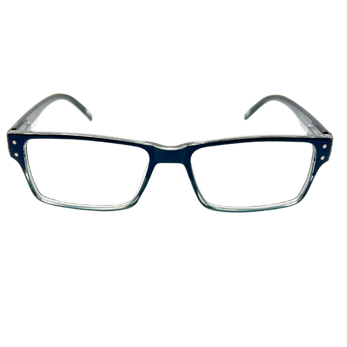 Forge Steel – Lentes de Lectura Negro/Transparente Rectangular para Hombre