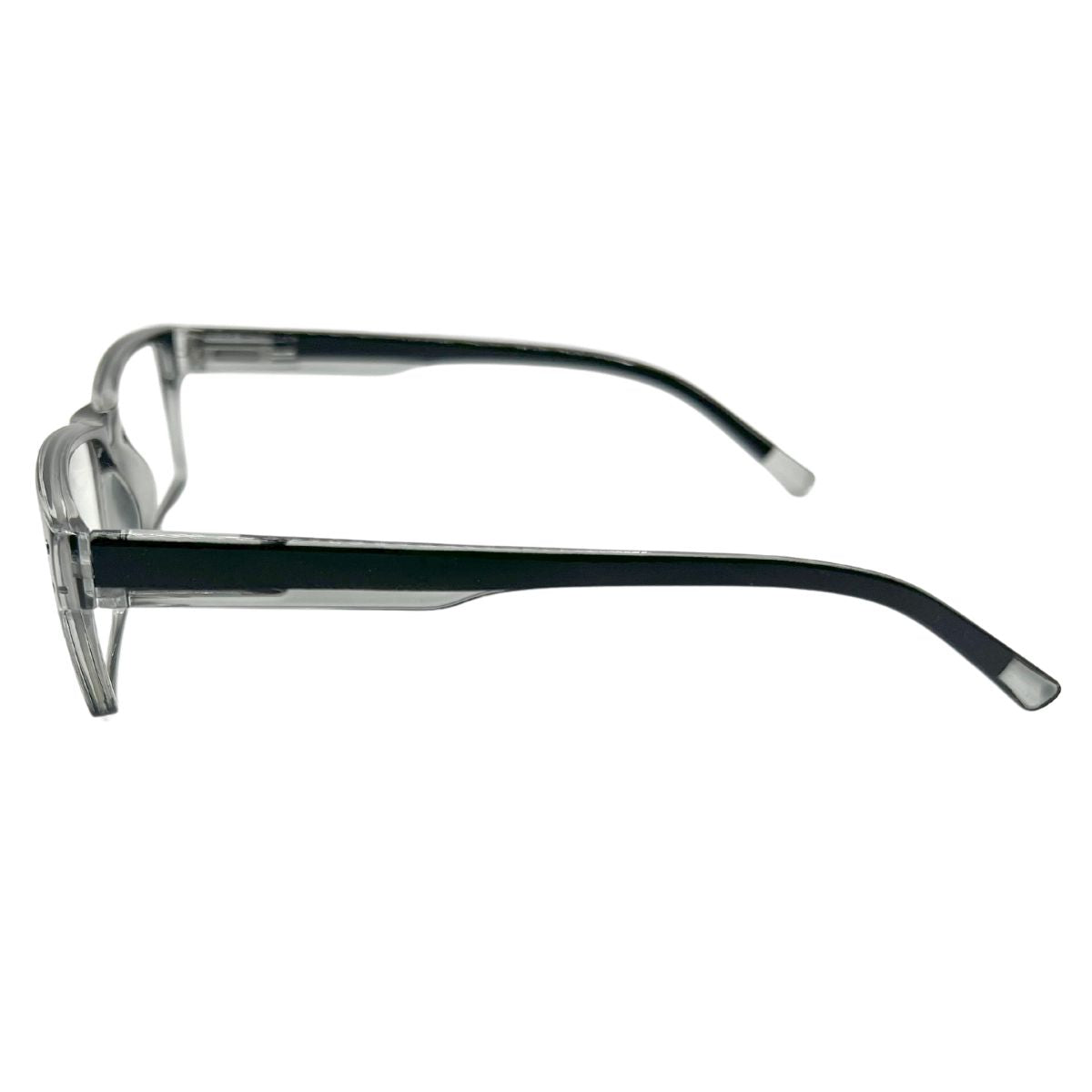 Forge Steel – Lentes de Lectura Negro/Transparente Rectangular para Hombre