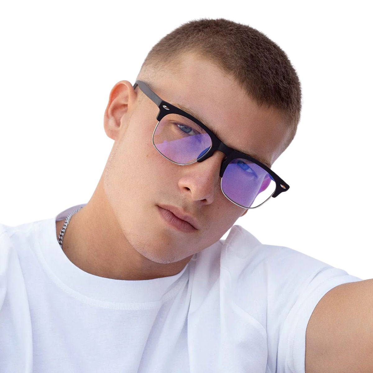 Neo Cobalt Shadow – Lentes de Lectura Vintage Azul/Negro
