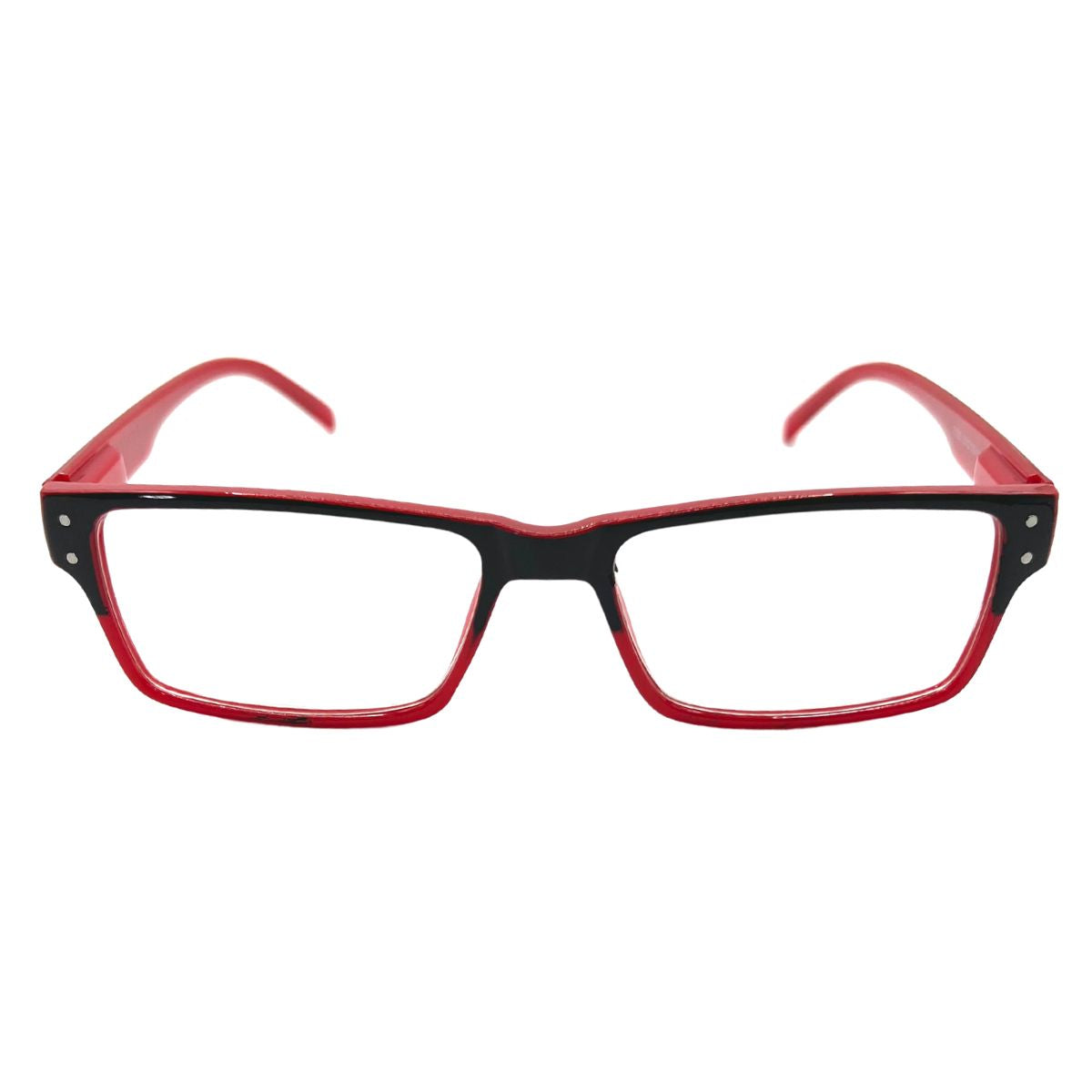 Forge Crimson – Lentes de Lectura Negro/Rojo Rectangular para Hombre