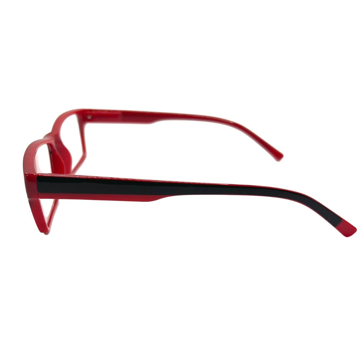 Forge Crimson – Lentes de Lectura Negro/Rojo Rectangular para Hombre